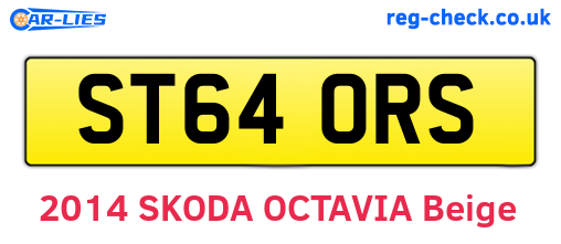ST64ORS are the vehicle registration plates.