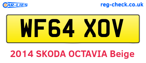 WF64XOV are the vehicle registration plates.