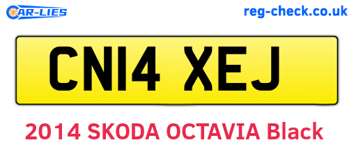CN14XEJ are the vehicle registration plates.