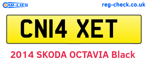 CN14XET are the vehicle registration plates.