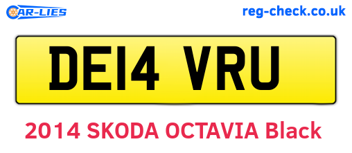 DE14VRU are the vehicle registration plates.