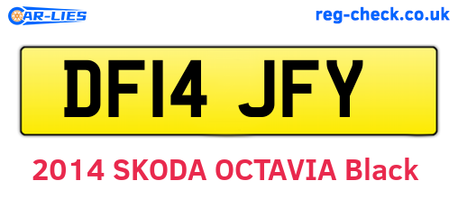 DF14JFY are the vehicle registration plates.