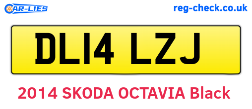DL14LZJ are the vehicle registration plates.