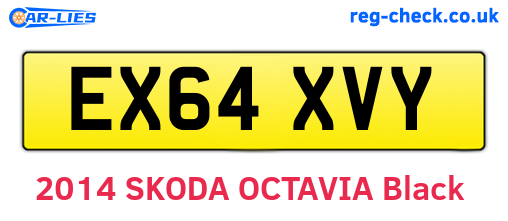 EX64XVY are the vehicle registration plates.