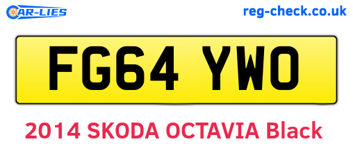 FG64YWO are the vehicle registration plates.