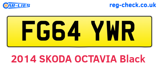 FG64YWR are the vehicle registration plates.