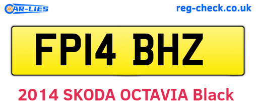 FP14BHZ are the vehicle registration plates.