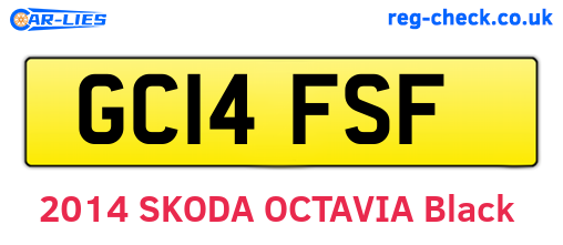 GC14FSF are the vehicle registration plates.
