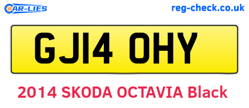 GJ14OHY are the vehicle registration plates.
