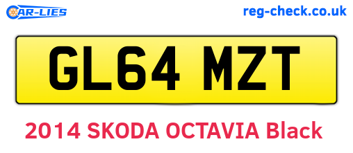 GL64MZT are the vehicle registration plates.