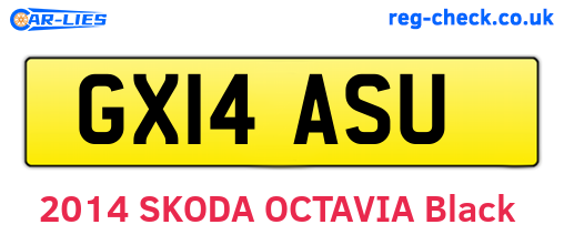 GX14ASU are the vehicle registration plates.