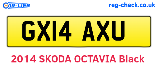 GX14AXU are the vehicle registration plates.