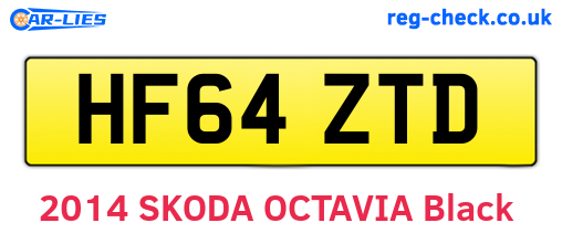 HF64ZTD are the vehicle registration plates.