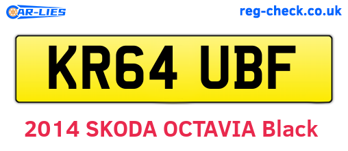 KR64UBF are the vehicle registration plates.