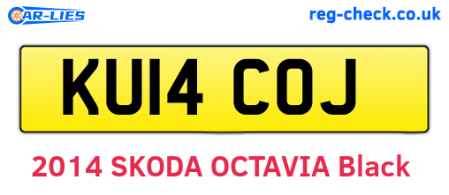 KU14COJ are the vehicle registration plates.