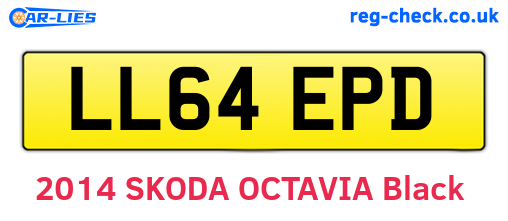 LL64EPD are the vehicle registration plates.