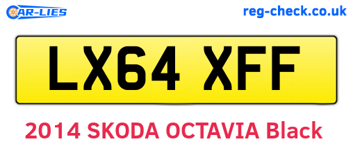 LX64XFF are the vehicle registration plates.