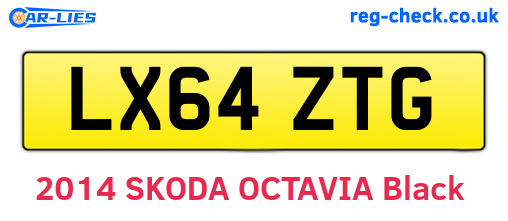 LX64ZTG are the vehicle registration plates.