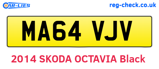 MA64VJV are the vehicle registration plates.