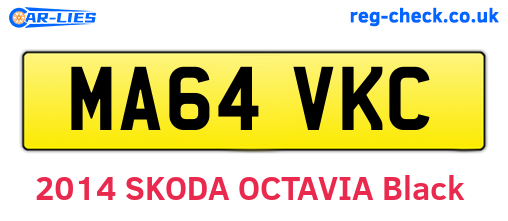 MA64VKC are the vehicle registration plates.