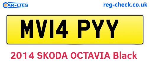 MV14PYY are the vehicle registration plates.