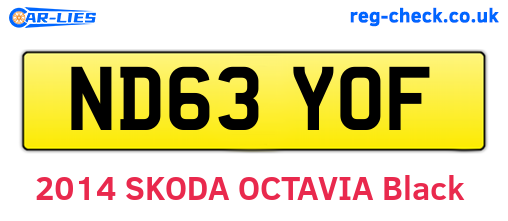 ND63YOF are the vehicle registration plates.