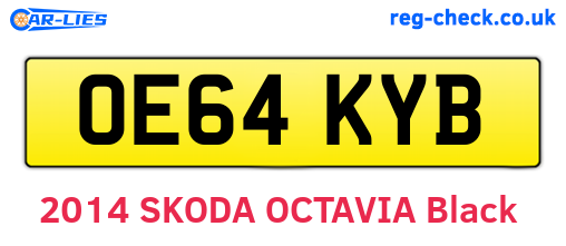 OE64KYB are the vehicle registration plates.