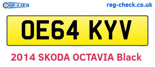 OE64KYV are the vehicle registration plates.