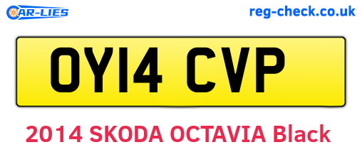 OY14CVP are the vehicle registration plates.