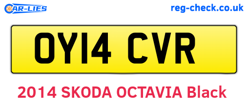OY14CVR are the vehicle registration plates.
