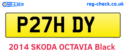P27HDY are the vehicle registration plates.