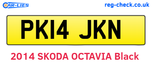 PK14JKN are the vehicle registration plates.