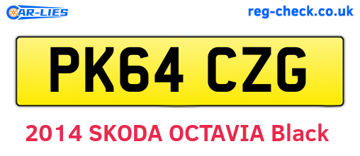 PK64CZG are the vehicle registration plates.