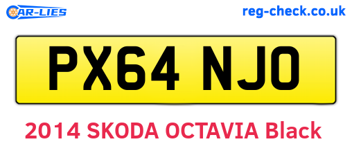 PX64NJO are the vehicle registration plates.