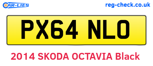 PX64NLO are the vehicle registration plates.