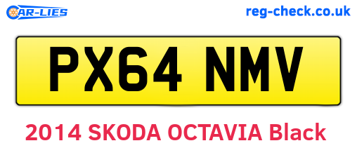 PX64NMV are the vehicle registration plates.