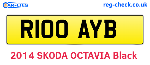 R100AYB are the vehicle registration plates.