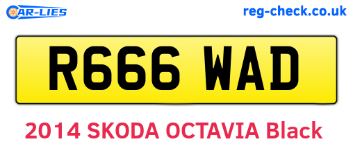 R666WAD are the vehicle registration plates.
