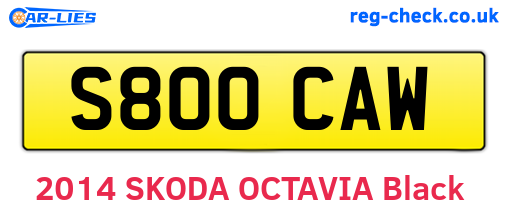 S800CAW are the vehicle registration plates.