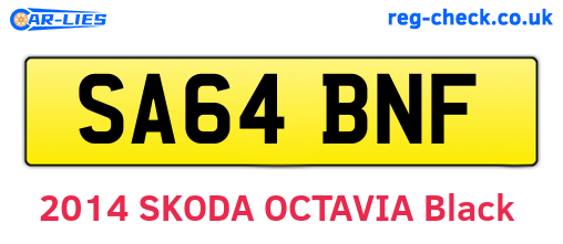 SA64BNF are the vehicle registration plates.