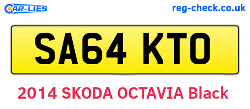 SA64KTO are the vehicle registration plates.