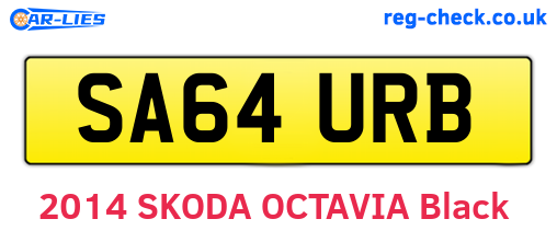 SA64URB are the vehicle registration plates.