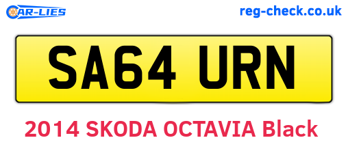 SA64URN are the vehicle registration plates.