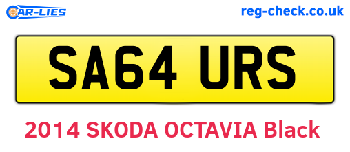 SA64URS are the vehicle registration plates.
