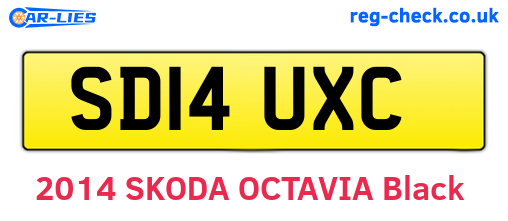 SD14UXC are the vehicle registration plates.