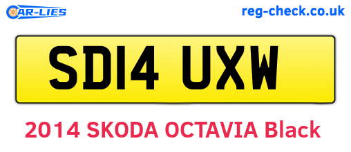 SD14UXW are the vehicle registration plates.