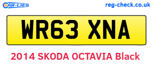 WR63XNA are the vehicle registration plates.