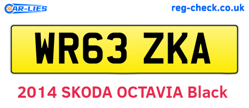 WR63ZKA are the vehicle registration plates.