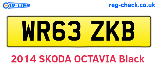 WR63ZKB are the vehicle registration plates.