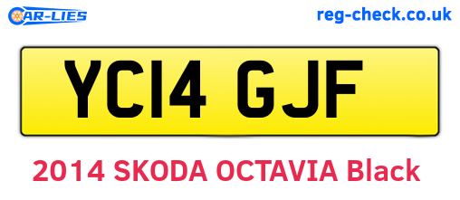 YC14GJF are the vehicle registration plates.